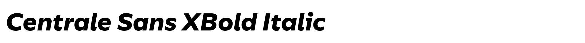 Centrale Sans XBold Italic image